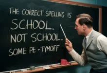 the correct spelling is school not school. some pe - tymoff